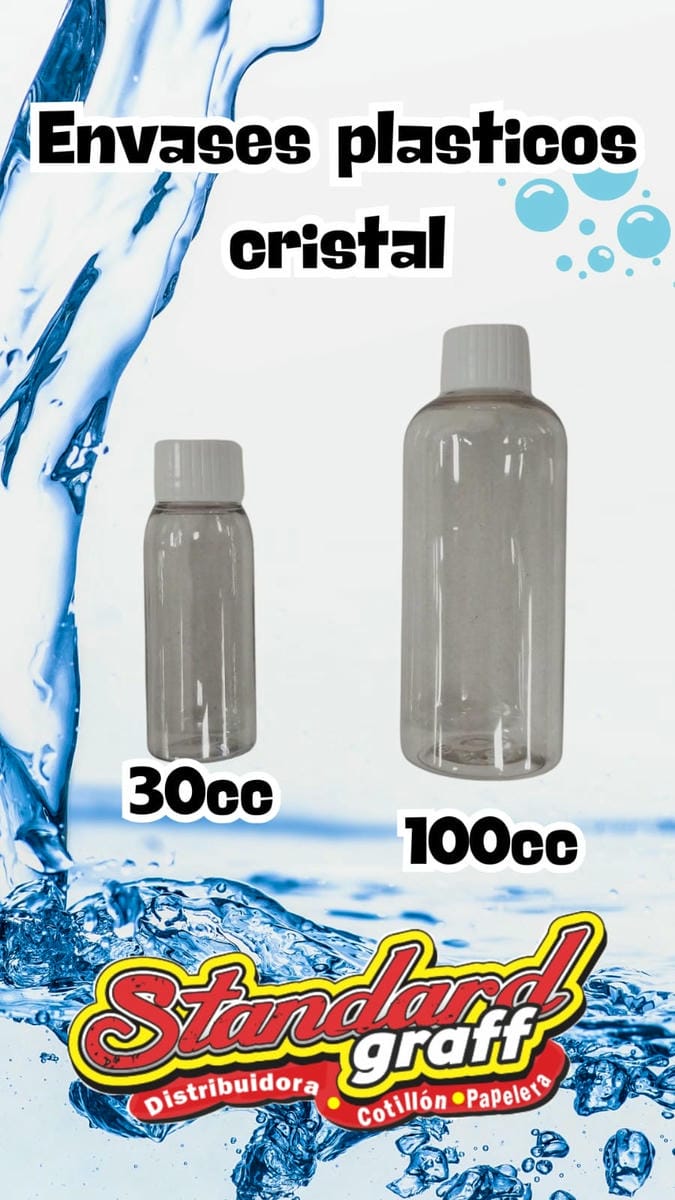 Envases plasticos cristal - x1 30cc