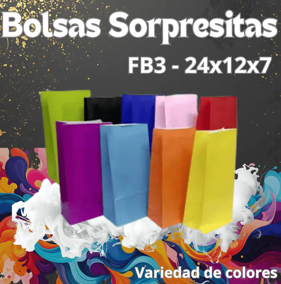 Bolsa sorpresita lisa Kraft x50
