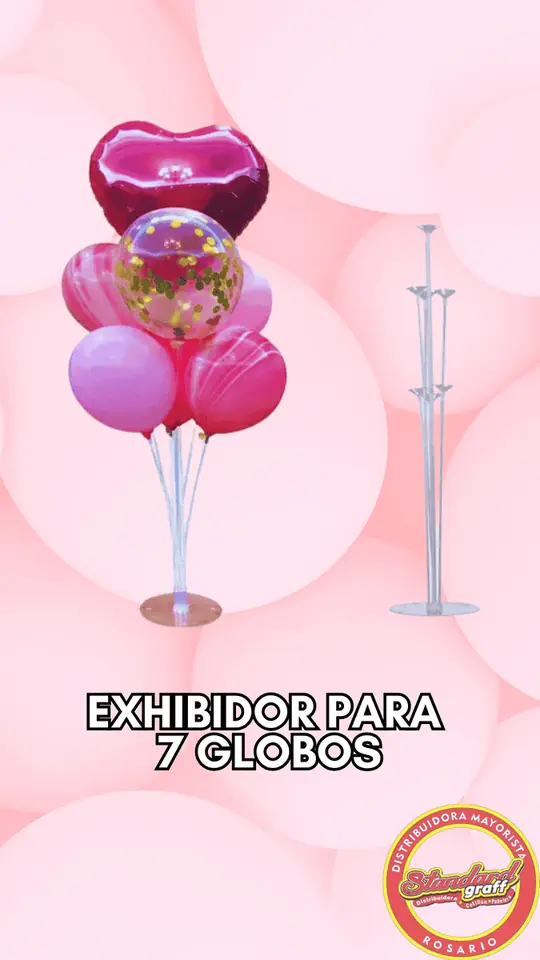 Exhibidor de globos plasticos x1