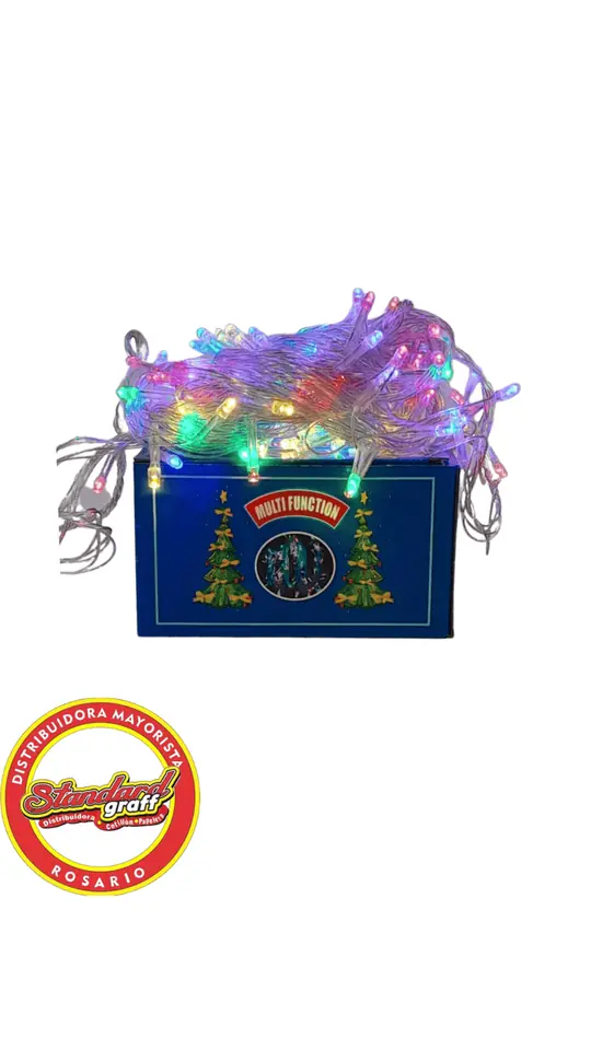 Guirnalda 100 luces arroz cable blanco 220v - multicolor