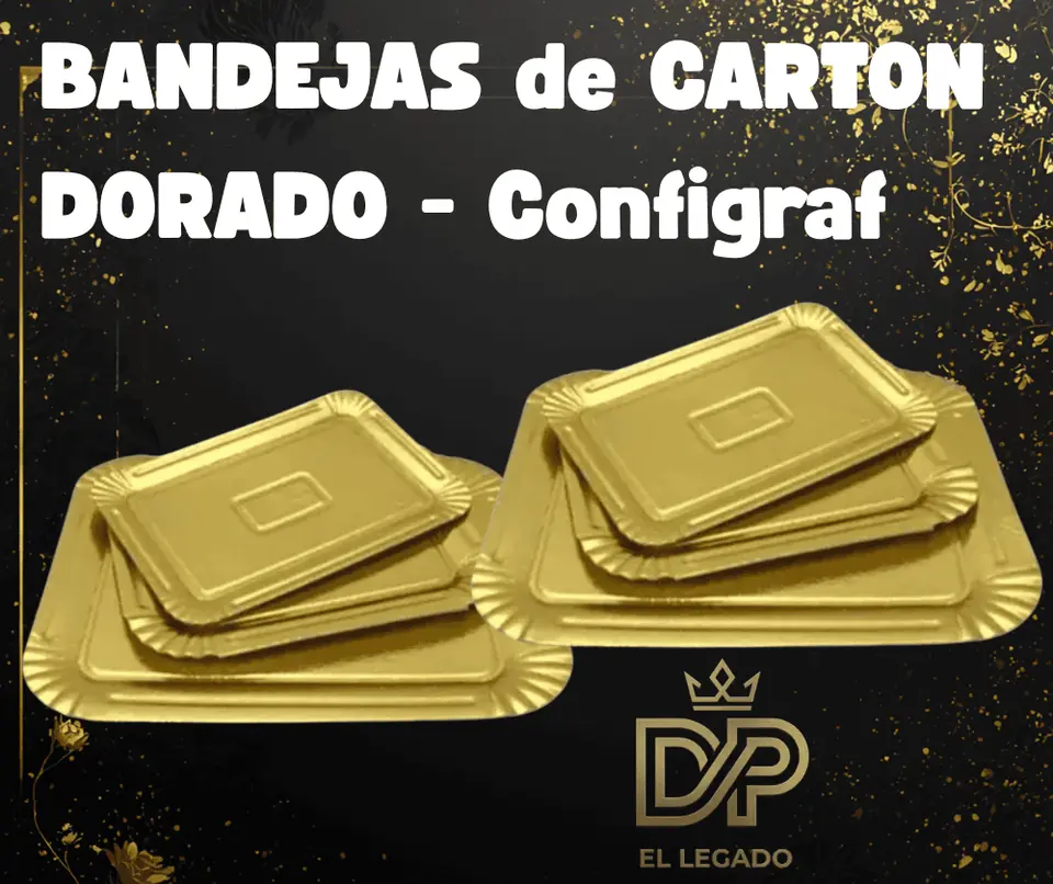 Bandeja carton dorado configraf 3kg x10u