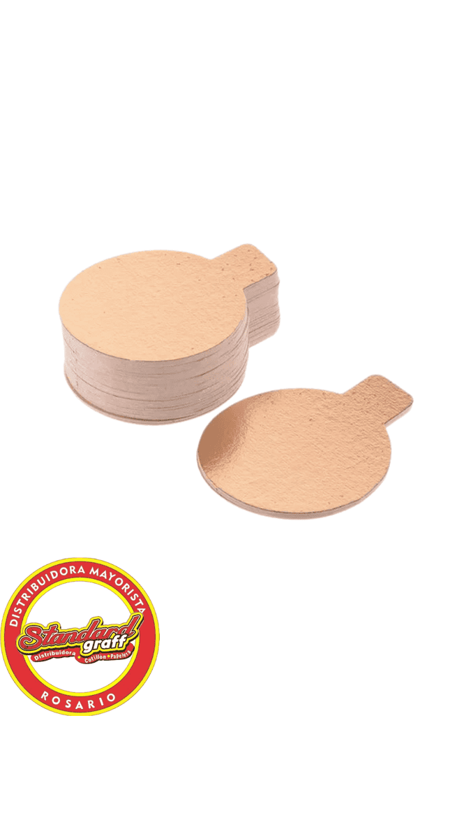 Disco Oro 10cm con pestaña x 1 unidad
