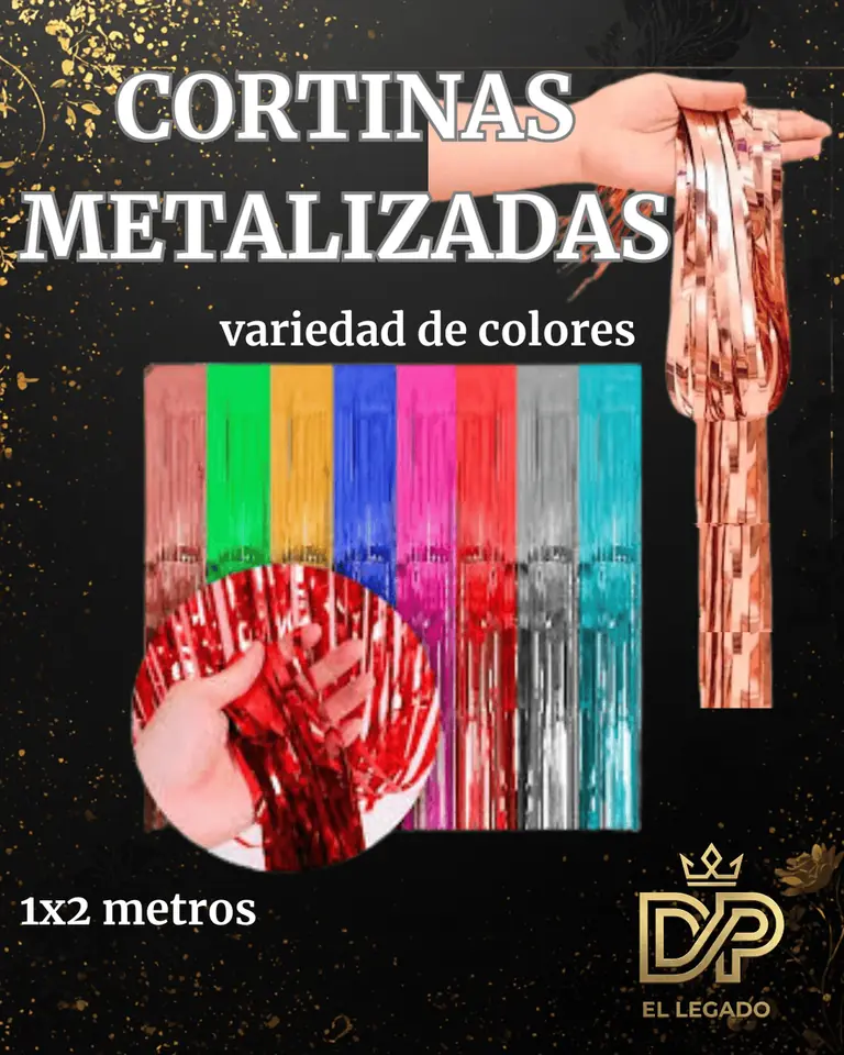 Cortina Metalizada Clàsica Lila x 1 unidad