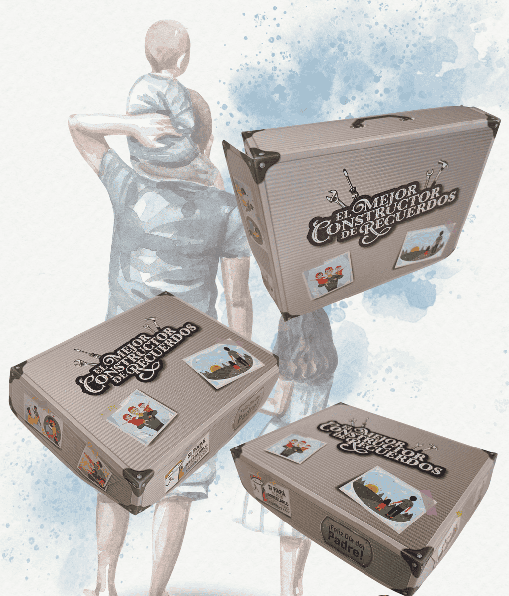 Caja valija dia del padre 22x18x5 x5