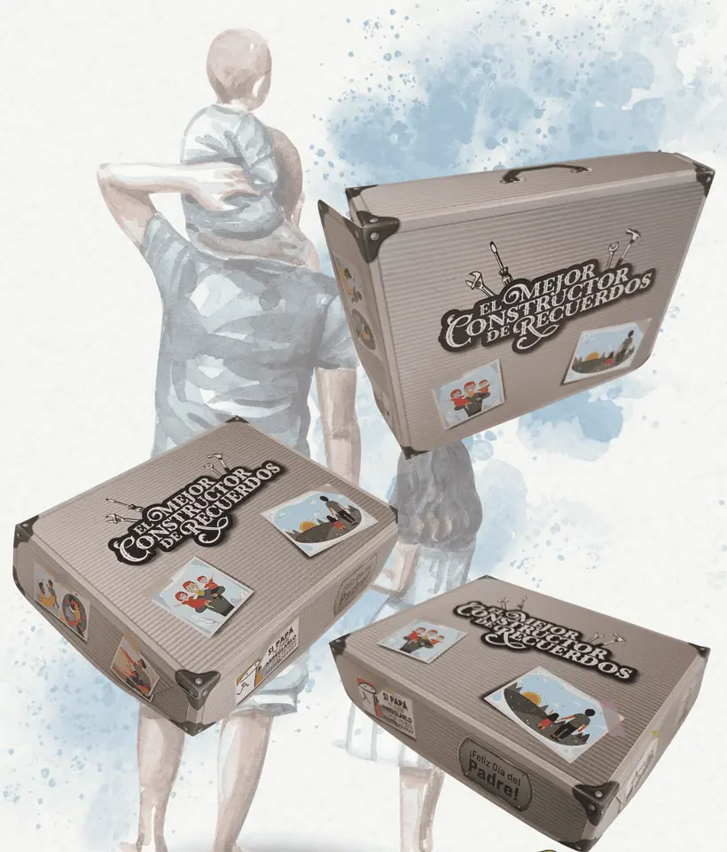 Caja valija dia del padre 25x20x8 x5