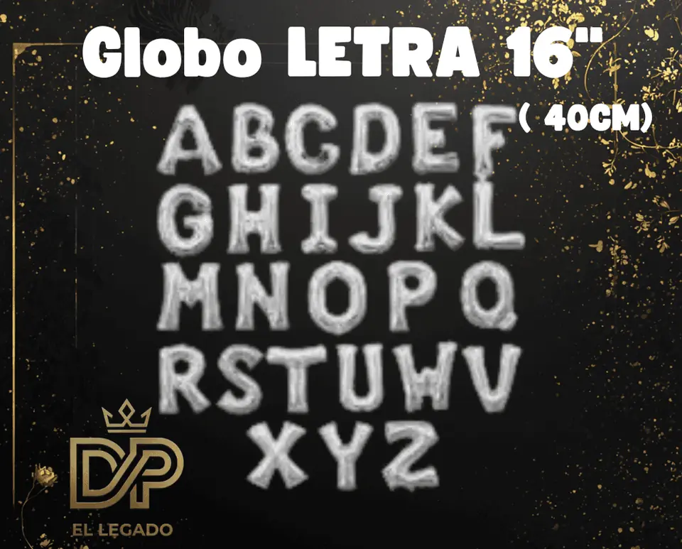Globo 16" Letra S Plata x 1 unidad
