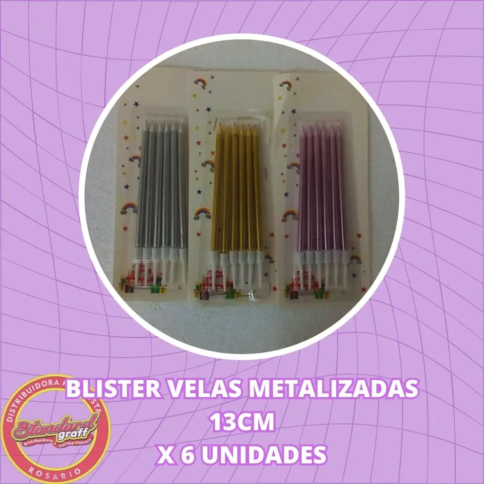 Blister vela lisa 13cm x6 - Rosa gold