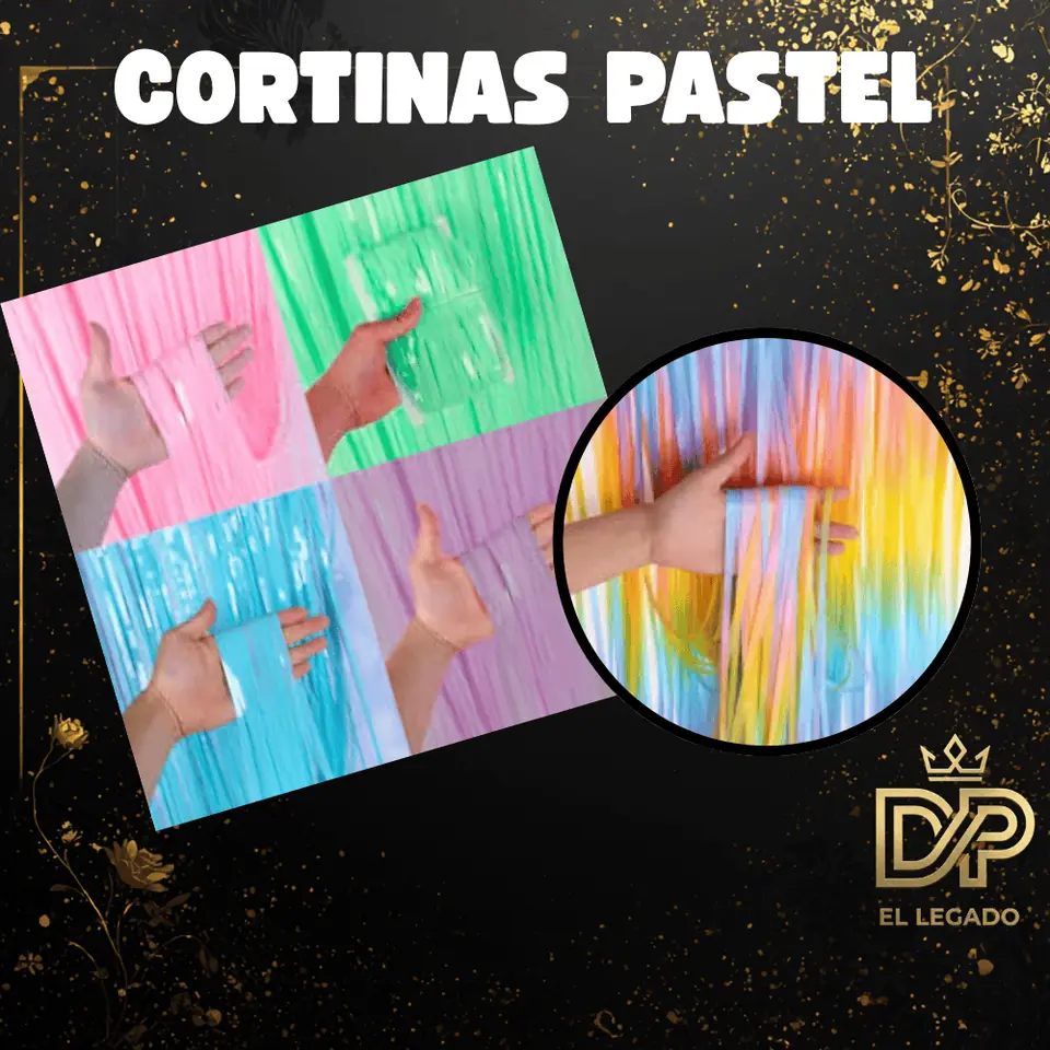 Cortina Pastel Rosa x 1 unidad