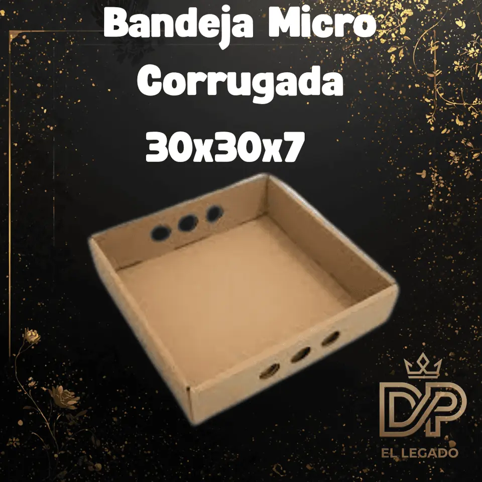 Bandeja corrugada 30x30x7 - x5