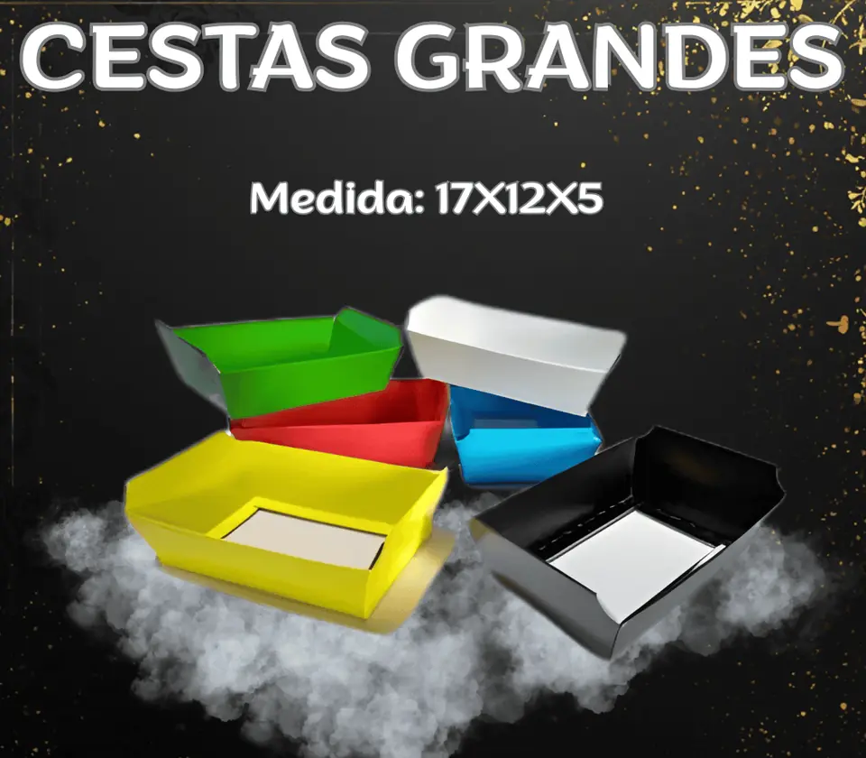 Cesta grande Verde Claro 17x12x5 x 5 unidades