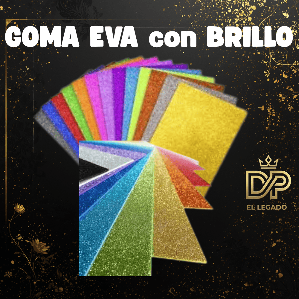 Goma Eva con Brillo Rojo x 1 unidad