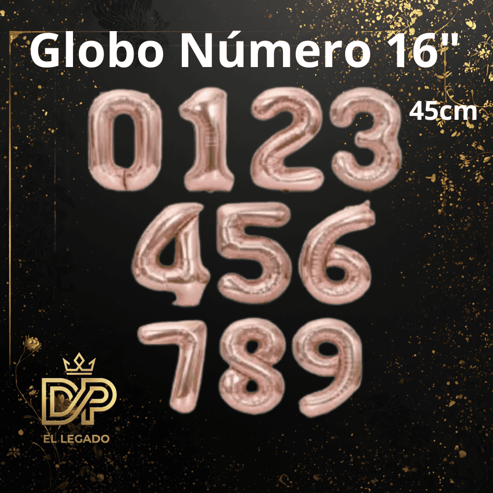 Globo 16" Nùmero 2 Rosa Gold  x5
