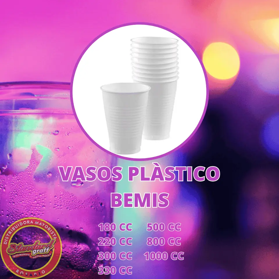Vasos plasticos Bemis 300cc - x50
