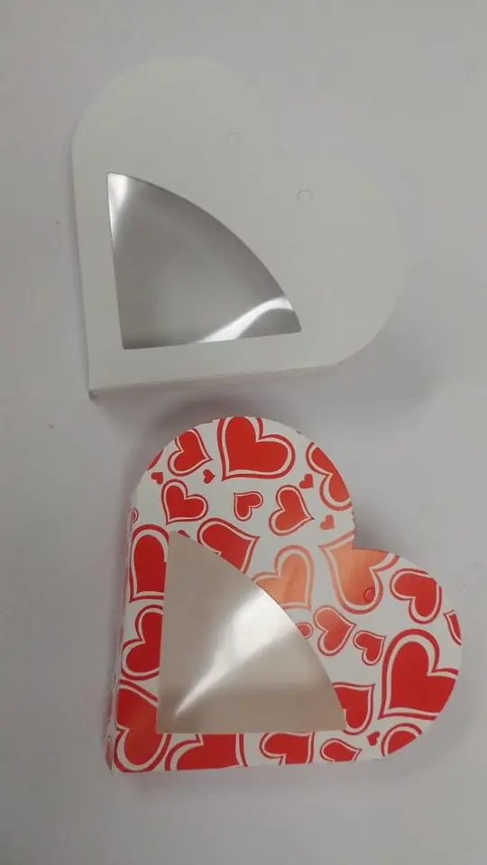 Caja corazón 14x13x2 blanca - x5