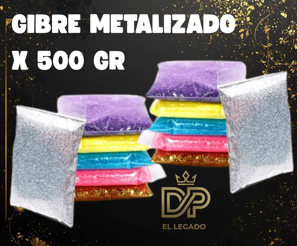 Gibre Metalizado Naranja x 500gr