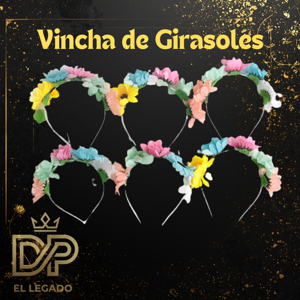 Vincha de Girasoles x6 unidades