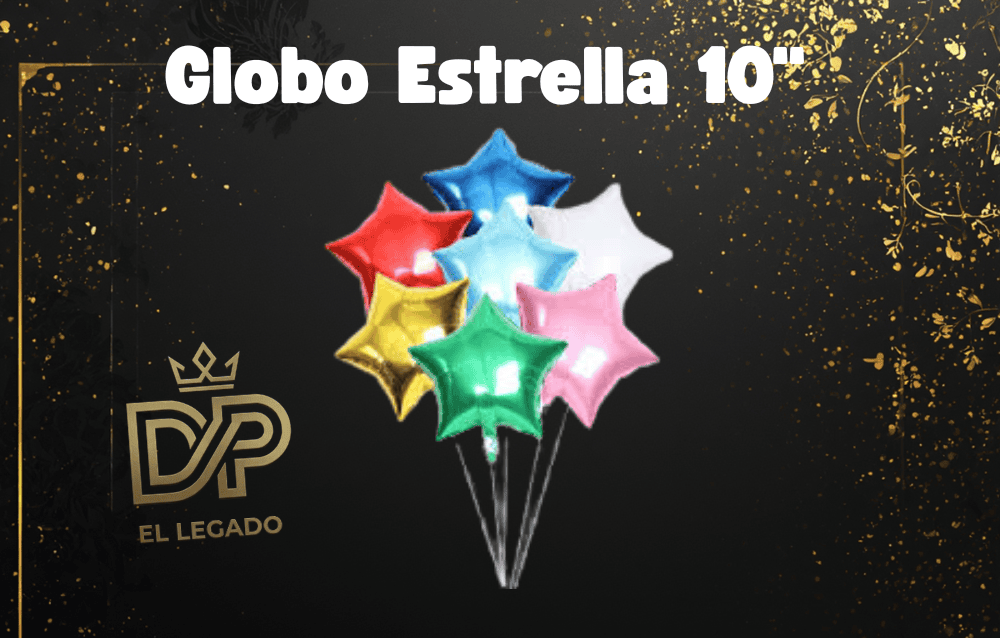 Globo estrella 10" Fucsia - x5