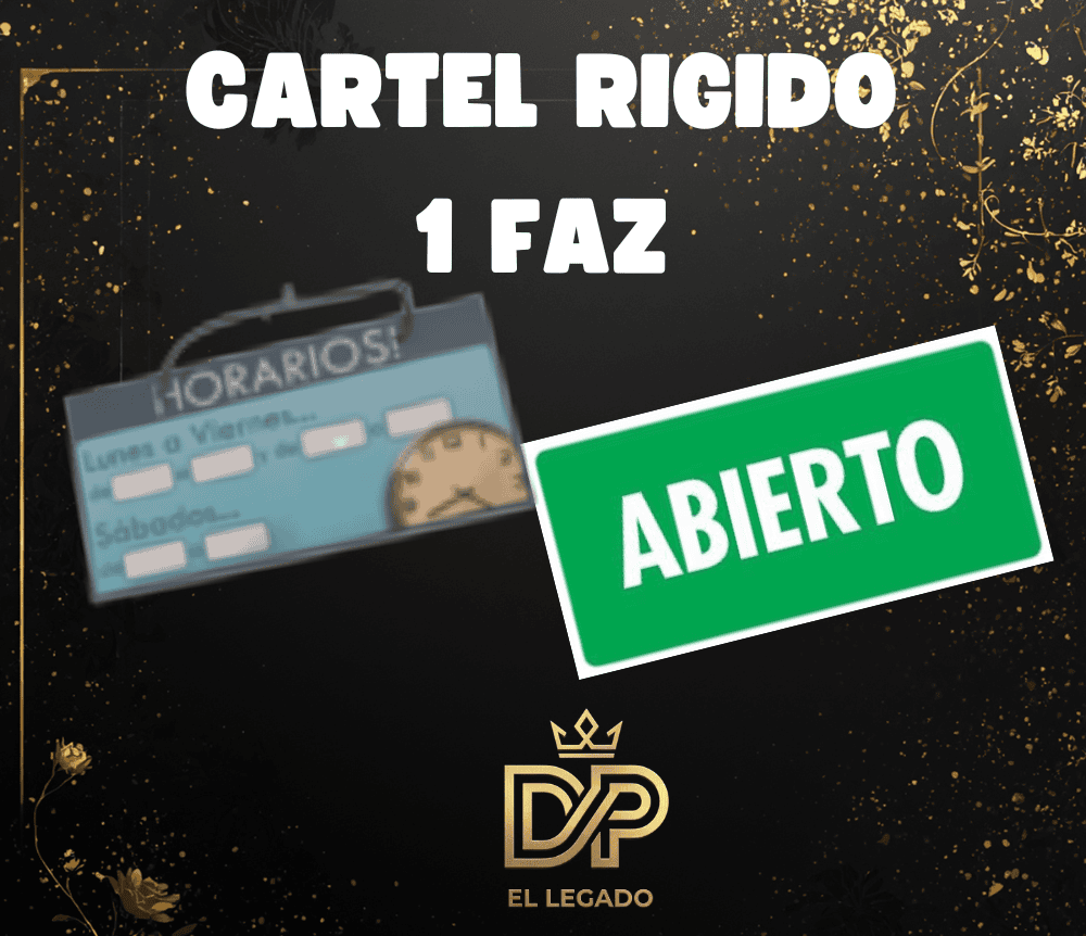 Cartel Rìgido 10x20 una faz (Cuidado con el Perro)