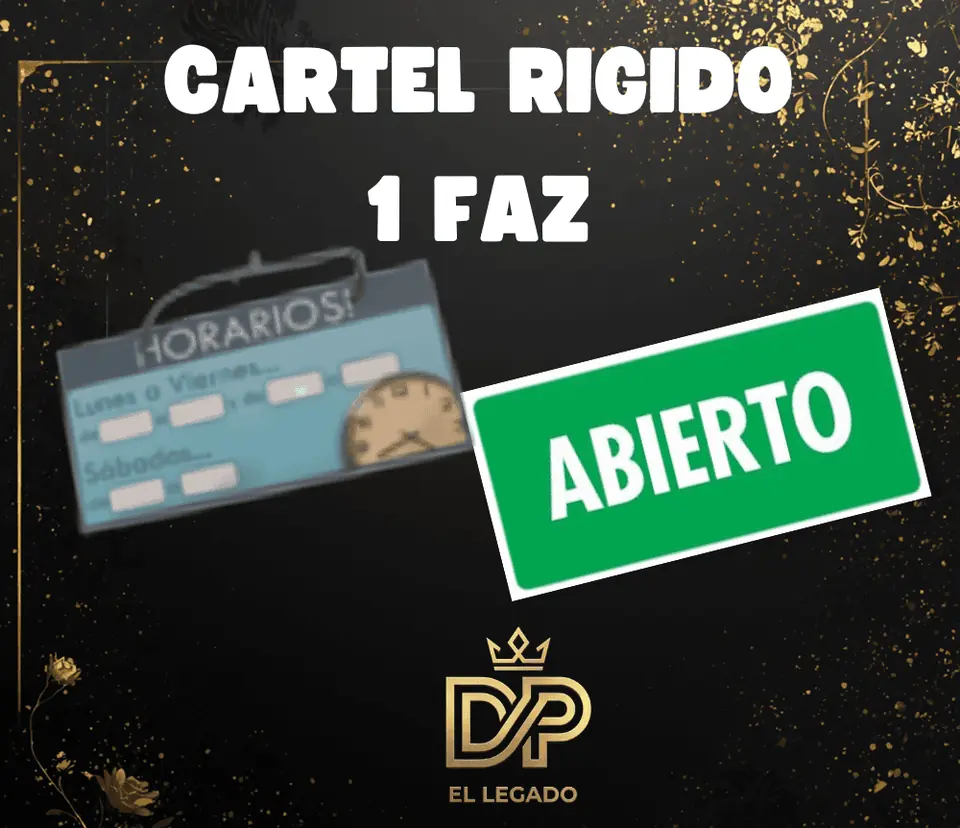 Cartel Rìgido 10x20 una faz (Prohibido Fumar)