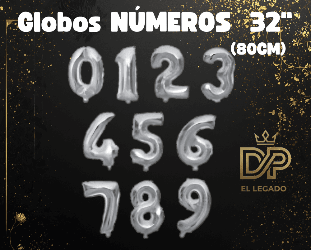 Globo 32" Nùmero 6 Plata x5