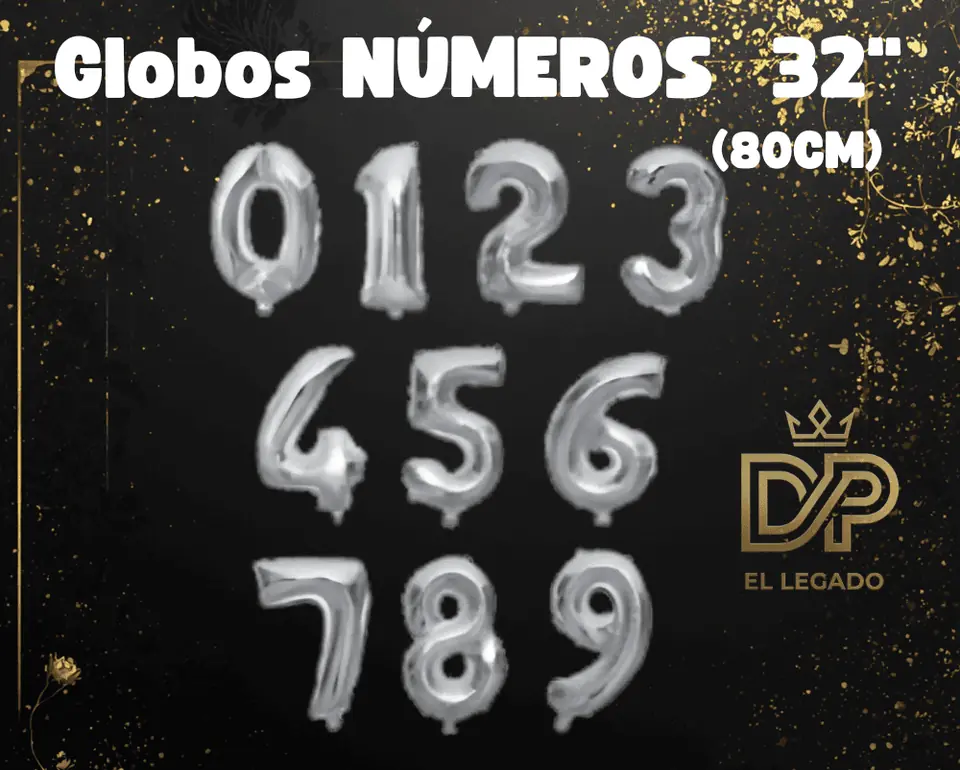 Globo 32" Nùmero 1 Plata x5