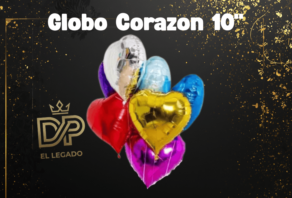 Globo corazón 10" Rosa Gold x5