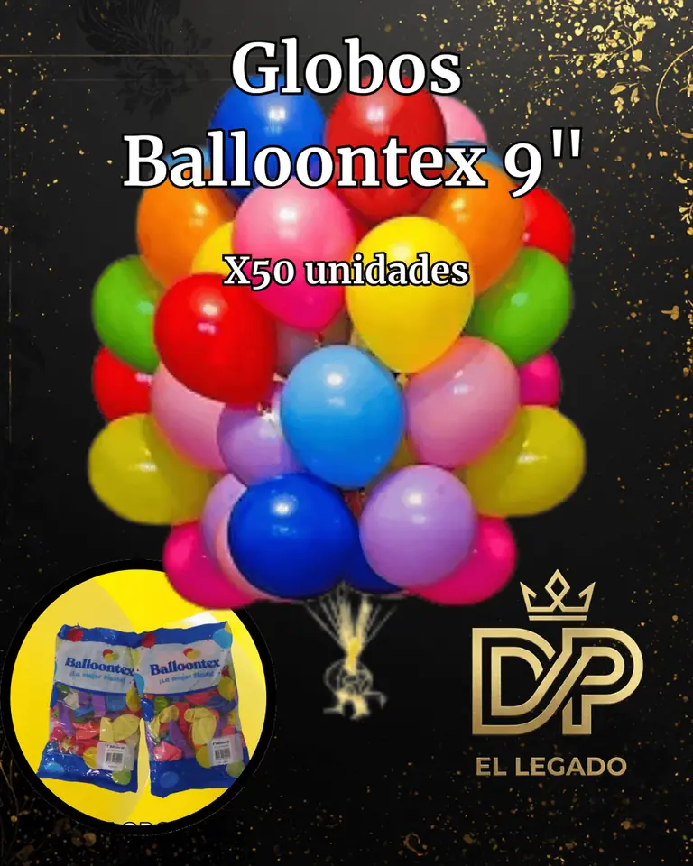 Globos latex 9" Balloontex Blanco x 50 unidades