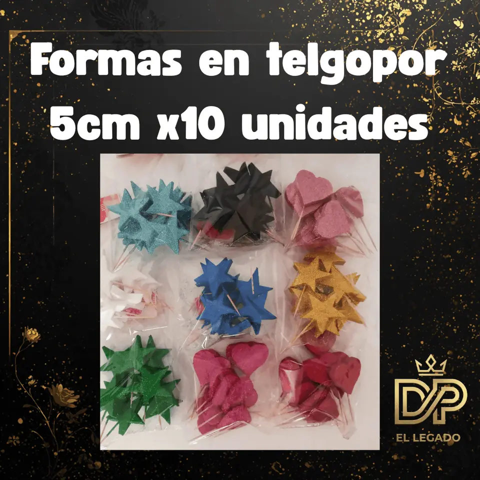 Formas en telgopor 5cm x10 unidades