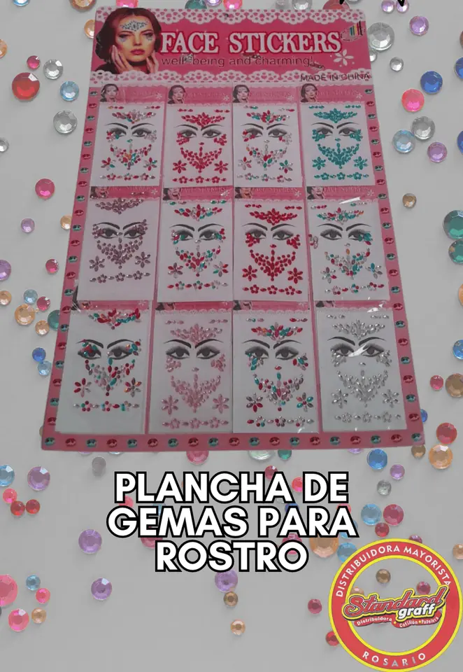 Blister x 12 gemas para rostro
