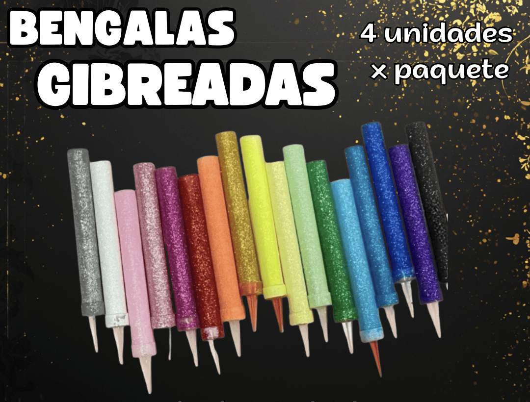 Bengalas Gibreadas x 4 unid Plata