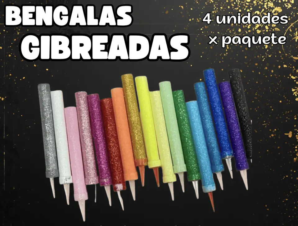Bengalas Gibreadas x 4unid Negro