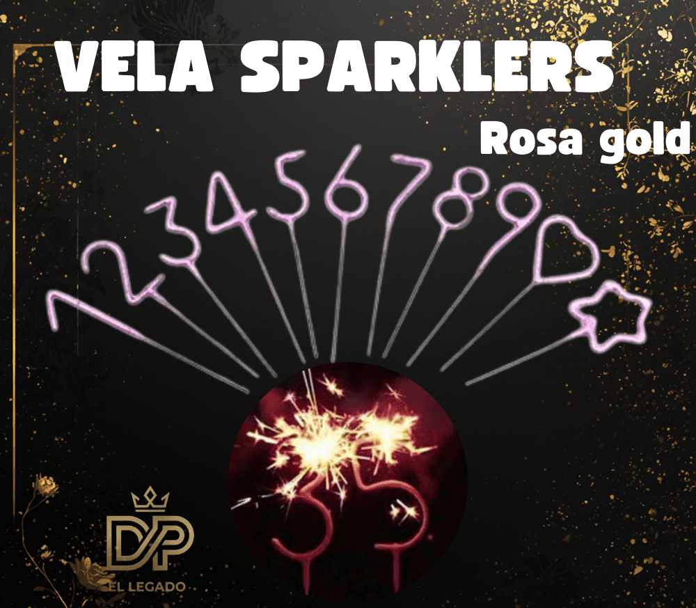 Vela Sparklers Rosa Gold x 1 u - Nº7