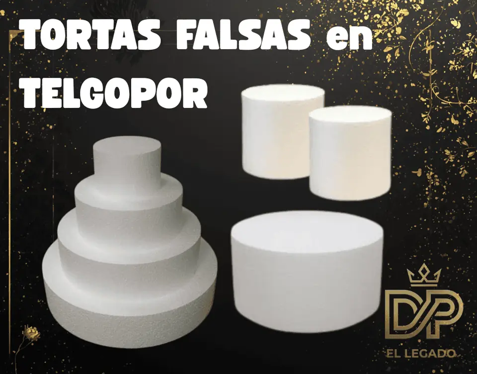 Torta falsa telgopor estándar 40cm x 10cm