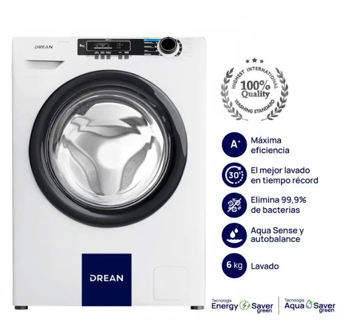 ¡Gran Barata! Lavarropas Carga Frontal 6 Kg Blanco Drean - LFDR0608LB0 outlet