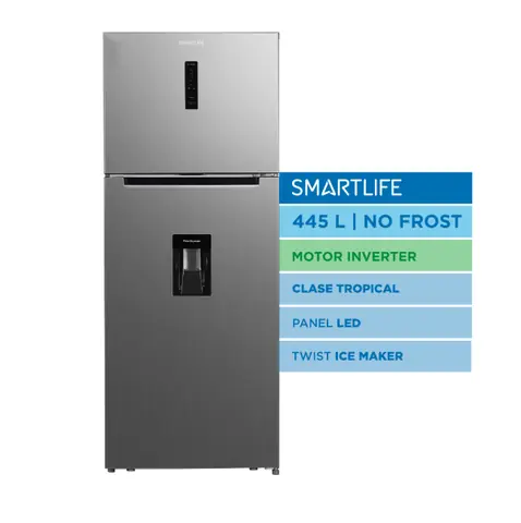 Heladera Smartlife RNF460SDINV con Dispenser No Frost Inverter Dig 445L