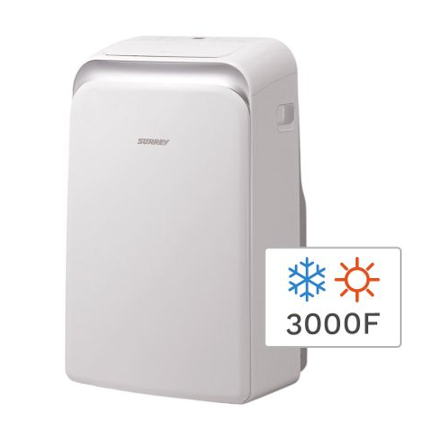¡SUPER DESCUENTO! Aire Acondicionado Portátil Frío/Calor Surrey 3000F 3500W 551IDQ1201F