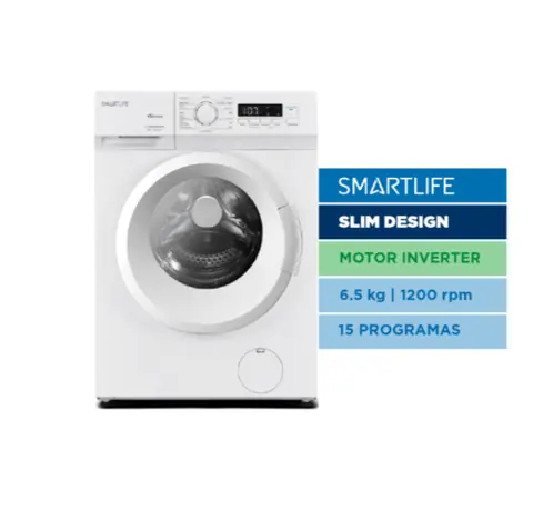 Lavarropas Smartlife WM26I0651200W Inverter 6.5 kg Blanco outlet