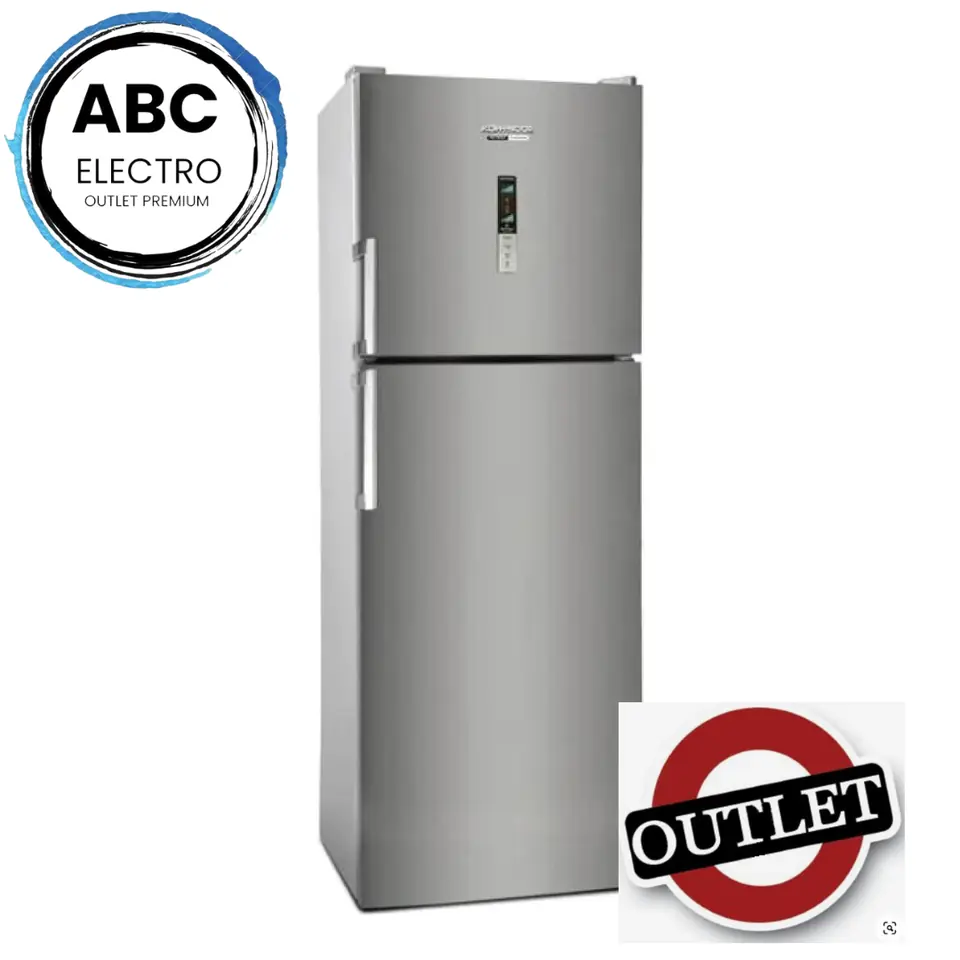 HELADERA KOH-I-NOOR NO FROST ACERO CON FREEZZER OUTLET