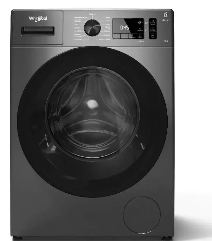 Lavarropas Whirlpool Wnq80as Carga Frontal 8kg Titanium Color Gris Oscuro Inverter