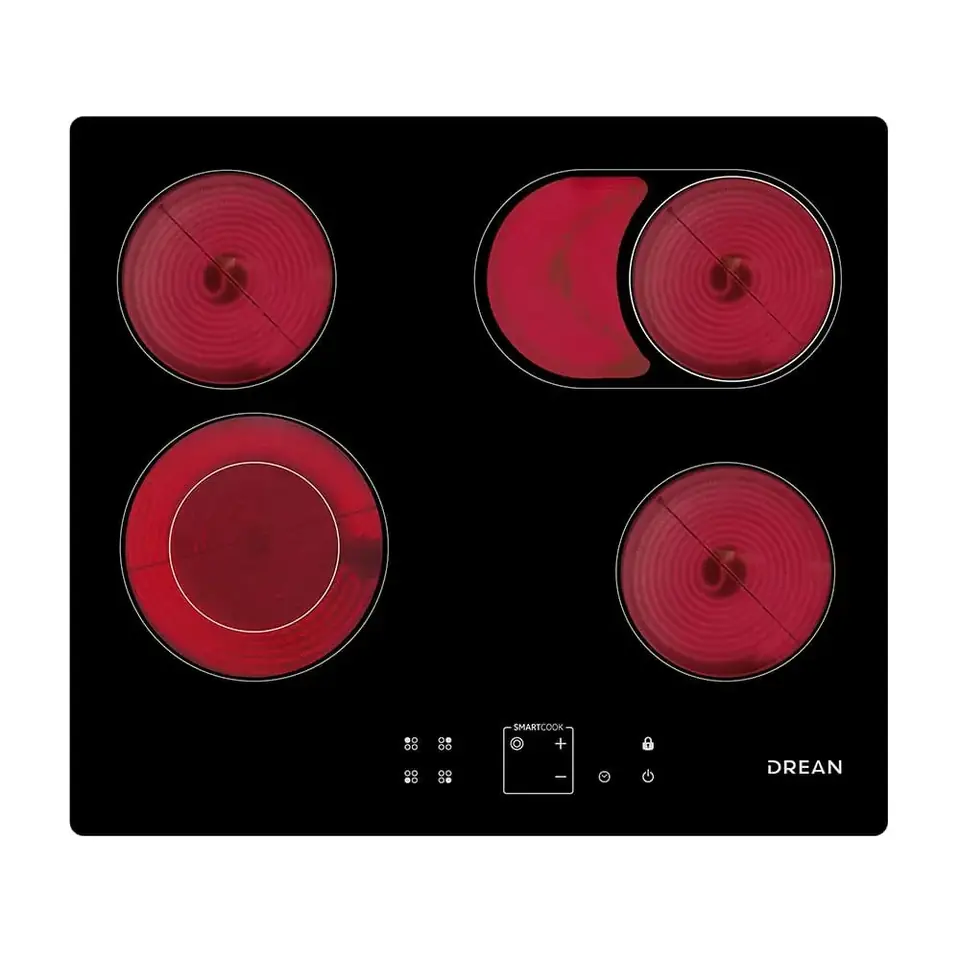 Anafe DREAN Eléctrico Vitrocerámico 60 cm Negro - AEDR60CNV