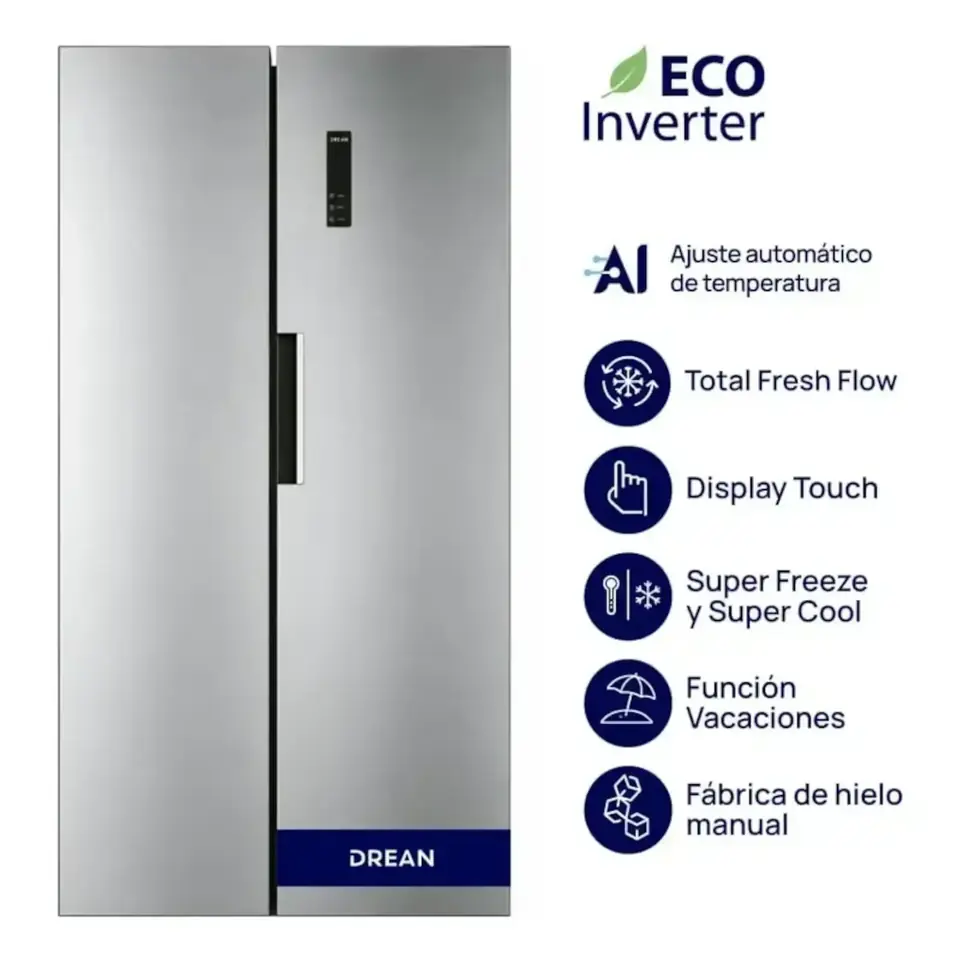 Heladera Side by Side DREAN 472 Lts Inv - DSP472LKRSS0