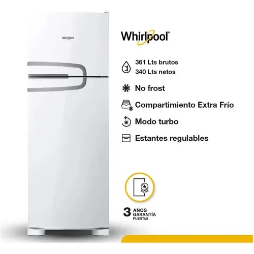 Heladera WHIRLPOOL 340L No Frost   - WRM39CBDIM