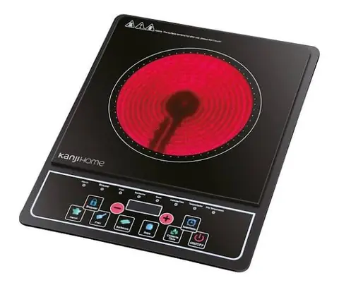 Anafe Electrico Vitroceramica Kanjihome Portátil 2000 Watts Kjh-vitroportable1