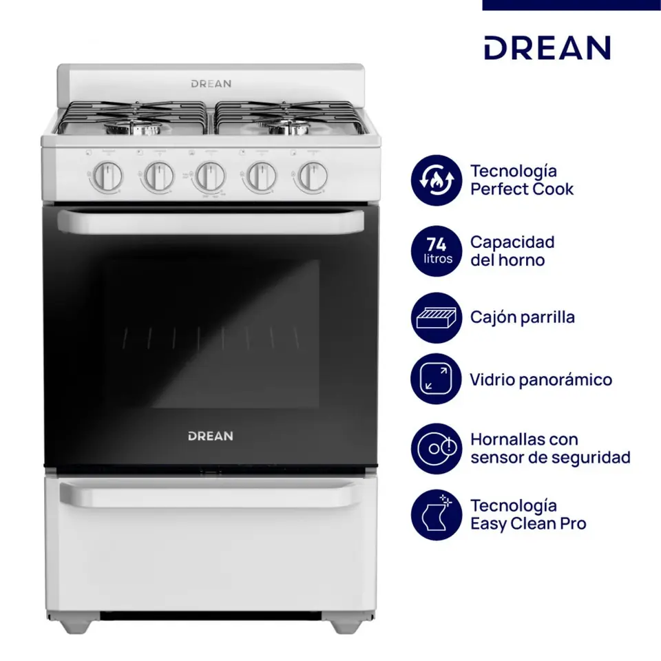 Cocina DREAN Multigas 56 cm Blanca Drean - CD5602AB0 OUTLET