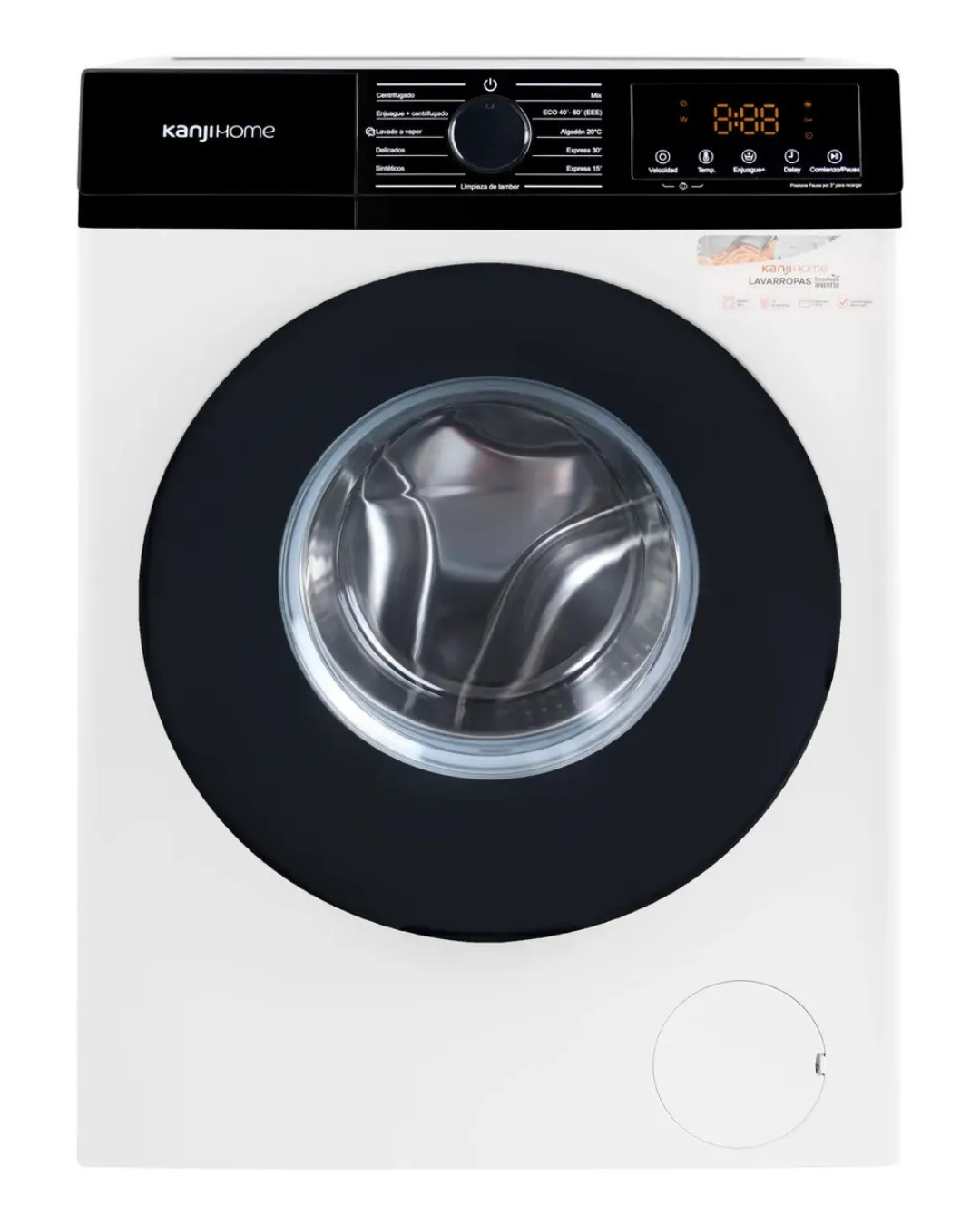 Lavarropa Kanji Home 6kg Inverter Kjh-wmcfwt Blanco primera