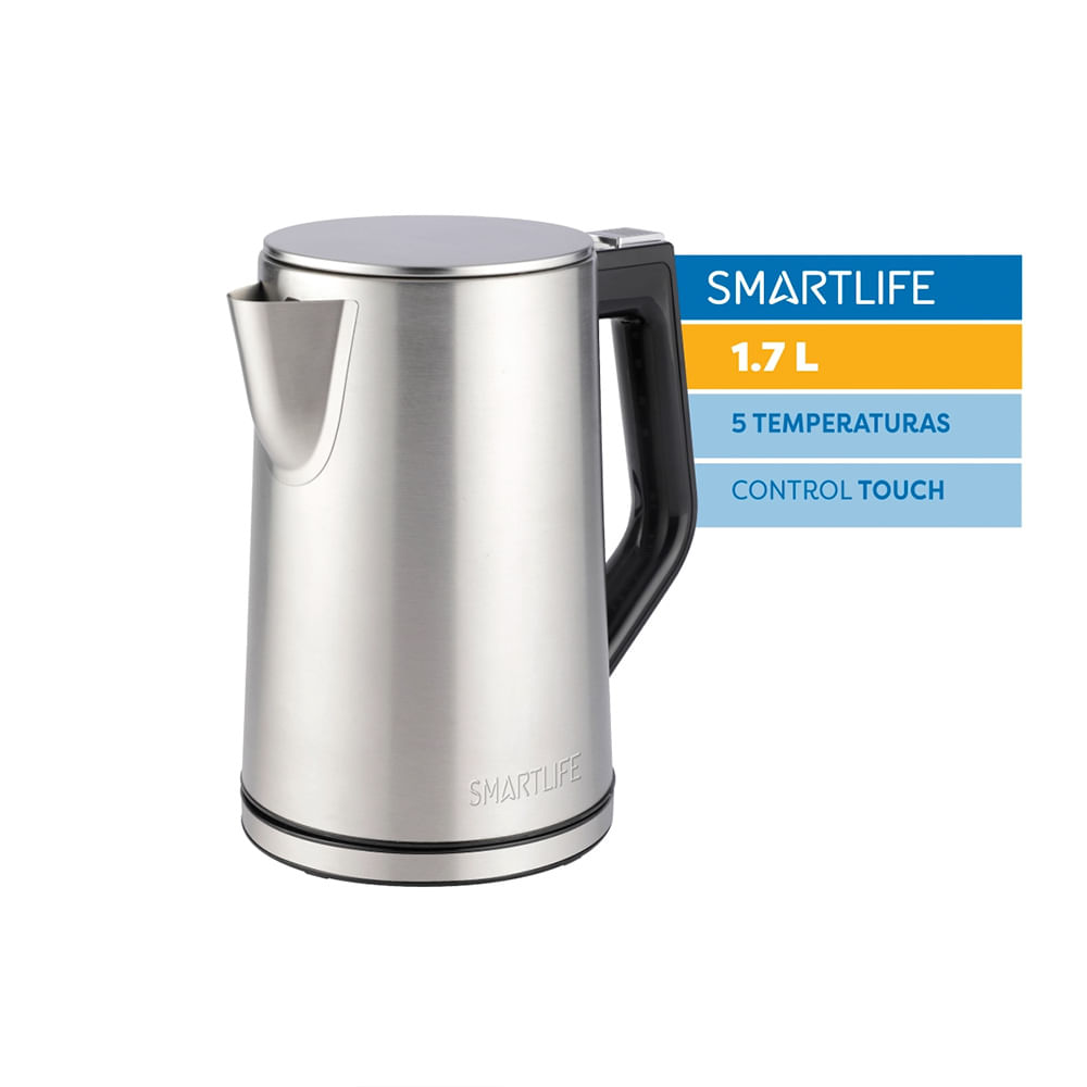Pava Eléctrica SMARTLIFE 1,7 L Digital Inox - SL-EKD1520