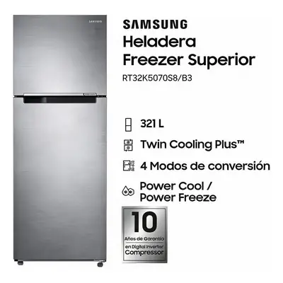 HELADERA SAMSUNG RT32 321LTS ACERO PRIMERA