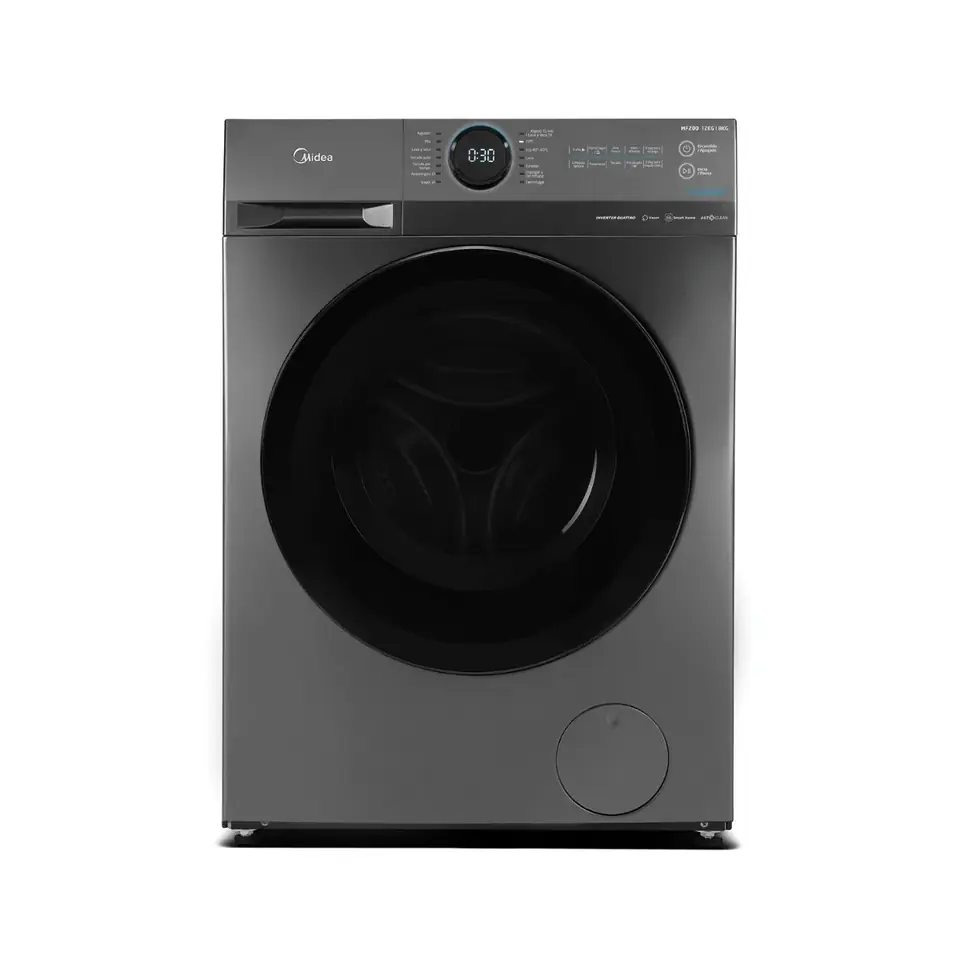 Lavasecarropas MIDEA Lunar Inverter 12Kg Titanium Wifi - MF200D120B/T-A1