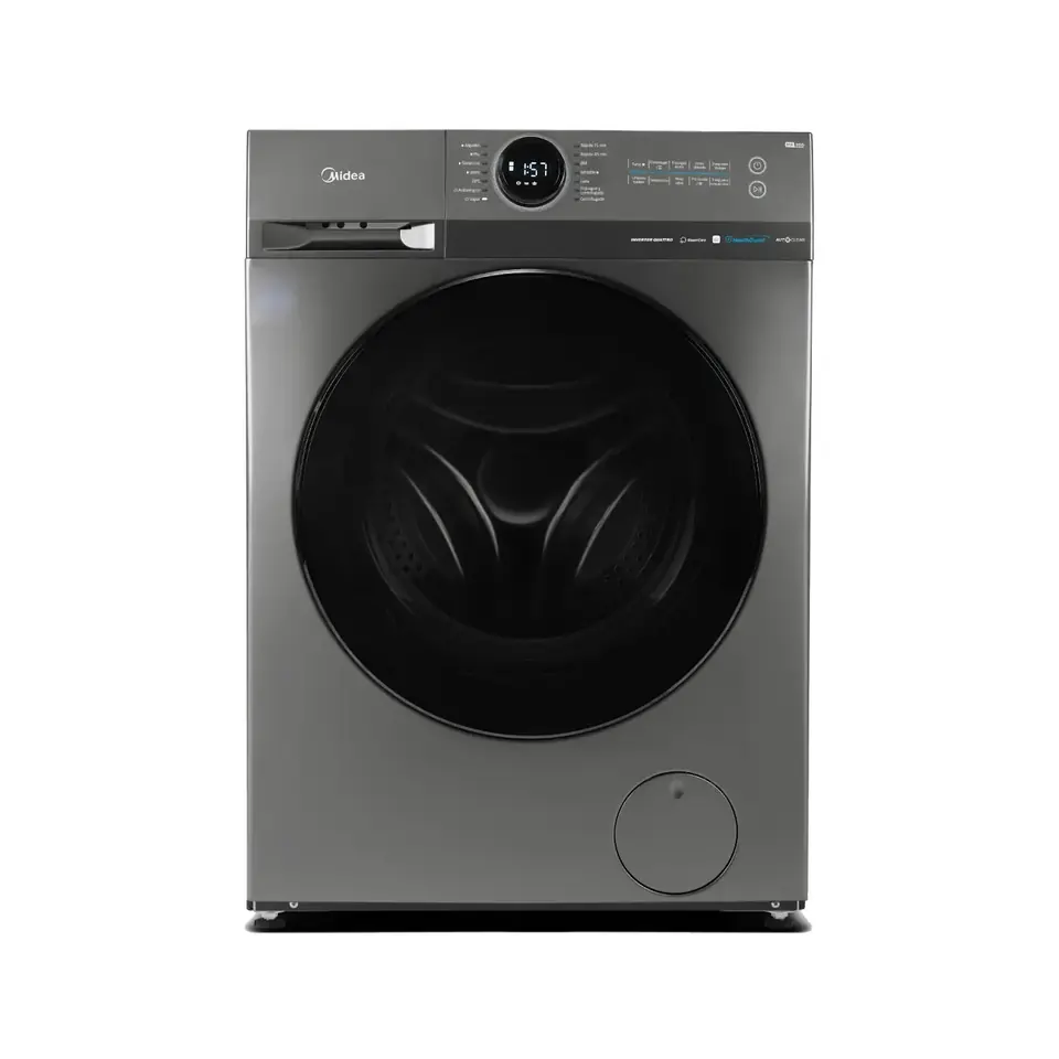 Lavarropas MIDEA 10,5 Kg Carga Frontal Inverter Titanium WiFi PRIMERA - MF200W105WB/T-A1