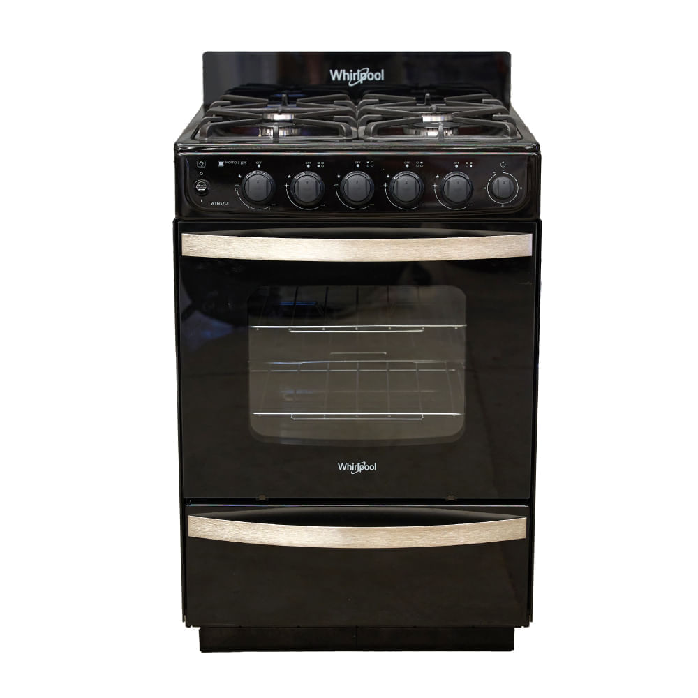 Cocina WHIRLPOOL 56 cm Negra Grill a Gas Rejillas de Hierro Fundido - WFN57DIDNA